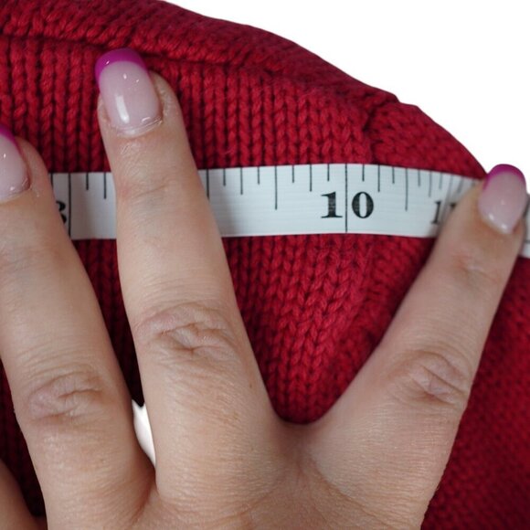 Lands End Kids Red Sweater With Button-Up Collar & Two-Tone Cuffs Sz 2-3‎ - Picture 7 of 8